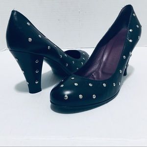 Marc Jacobs Italian Leather Black Pump Toes Shoes Size 40